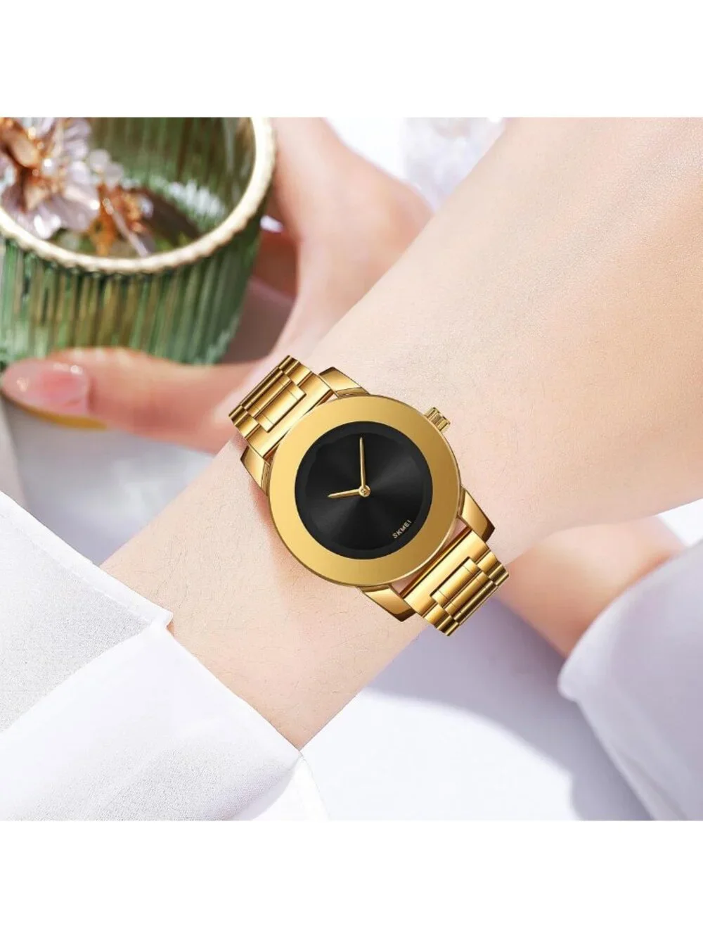Elegant Unisex Stainless Steel Waterproof Quartz Watch - Minimalist Luxury